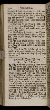 Lob- und Danck-Lieder. - Morgen-Gesänge.