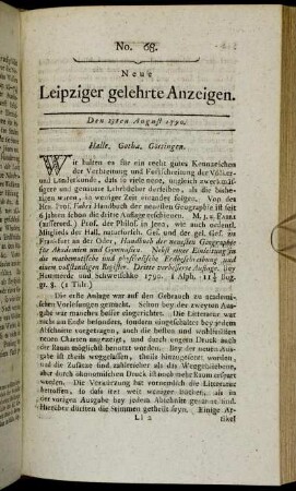 No. 68. Den 23ten August 1790.