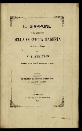 Il Giappone e il viaggio della Corvetta Magenta nel 1866