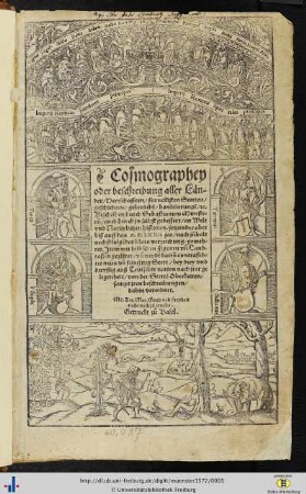 Cosmographey oder Beschreibung aller Länder, Herrschafften, fürnemsten Stetten, Geschichten ...