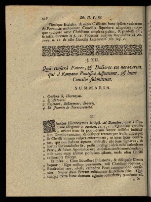 416-419, § XII. Qua censura Patres, & Doctores eos notaverint ...