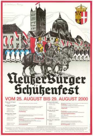 Festplakat Schützenfest Neuss 2000 (Sponsoren)