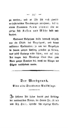 Der Mordgrund. Eine alte Dresdener Volkssage