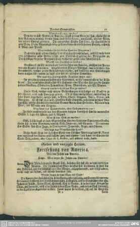 Sieben und vierzigste Lection. Fortsetzung von America