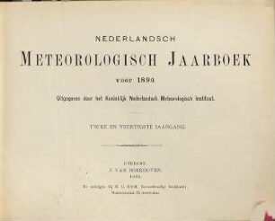 Nederlandsch meteorologisch jaarboek : voor .... 42. 1890 (1891)
