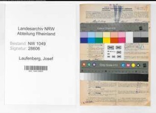 Entnazifizierung Josef Laufenberg , geb. 25.04.1898 (Postinspektor)