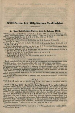 Publikation des Allgemeinen Landrechtes.