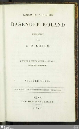 4: Lodovico Ariosto's Rasender Roland