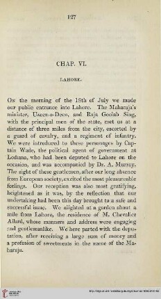 Chapter VI: Lahore