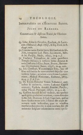 14-50, Interprètes de l'Écriture Sainte