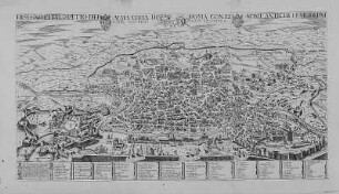 Disegno et prospetto del alma citta di Roma con li nomi antichi et moderni (Planansicht von Rom)