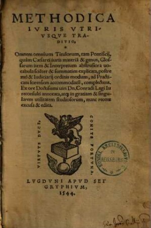 Methodica iuris utriusque traditio