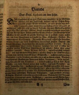 Klare Darstellung derer Raths-Pflegungen beym Hofe von England : Gedruckt Unter hoher Authorität Anno 1668. Allworinnen ihre Resolutiones, um[b] Spanien und die Spanischen Niederlande wider die auffgeschwollne Hoheit der Frantzösischen Monarchie zu unterstützen, klärlich auffgedeckt ... worden ... ; Gantz getreulich auß dem Engl. übergesetzt ...