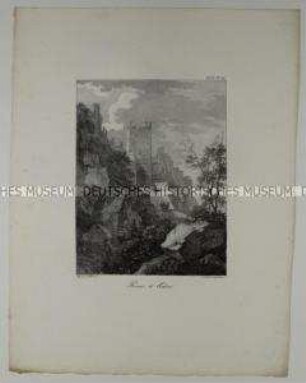 Ruines de Xativa (T. II/Pl. 71 des Mappenwerkes: Souvenirs Pittoresques)