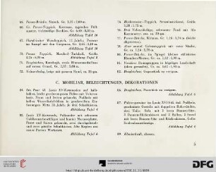 C. Mobiliar, Beleuchtungen, Dekorationen (Nr. 84-210)