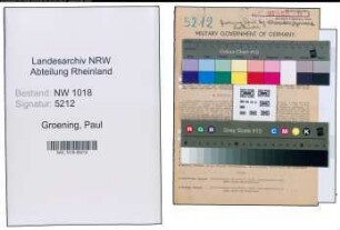 Entnazifizierung Paul Groening , geb. 31.03.1902 (Schornsteinfeger)