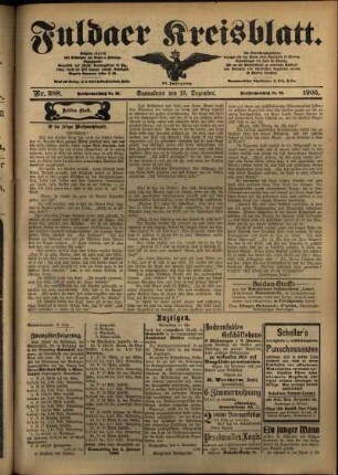 Dritte Ausgabe vom Samstag, den 16. Dezember 1905.