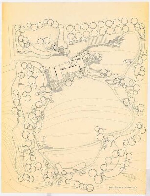 Garten Jugendherberge Am Rupenhorn, Berlin-Charlottenburg: Lageplan mit Gartenplan 1:250