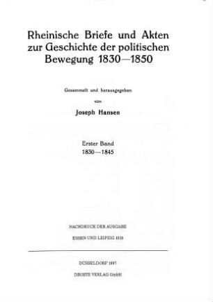 1: 1830 - 1845