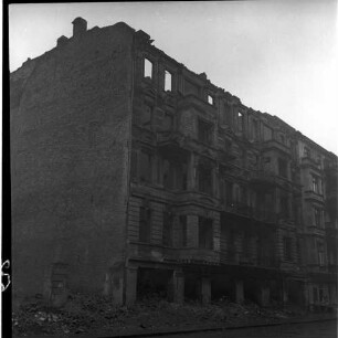 Negativ: Ruine, Gotenstraße 66, 1949