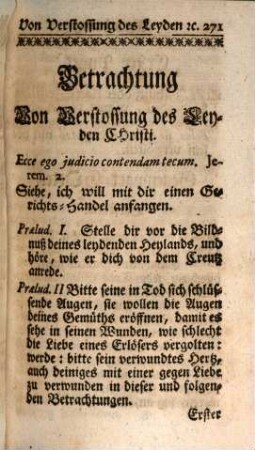 Betrachtungen zu Acht-Tägigen Exercitien, Anderter Theil