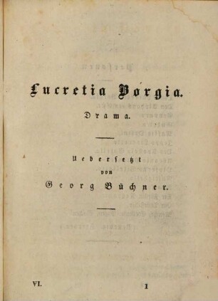 Victor Hugo's sämmtliche Werke, 6. Lucretia Borgia. Maria Tudor