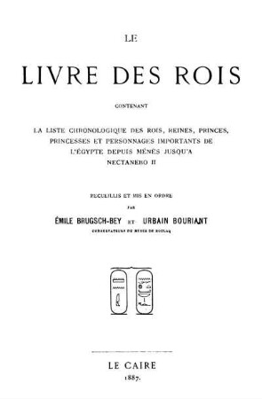Le livre des rois