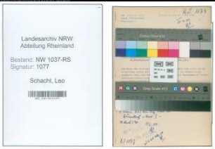 Entnazifizierung Leo Schacht , geb. 18.03.1904 (Lehrer)