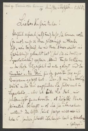 Brief an Antonie Speyer : 05.10.1882
