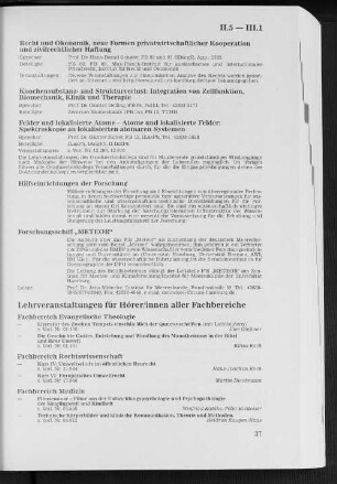 II.5 Hilfseinrichtungen der Forschung