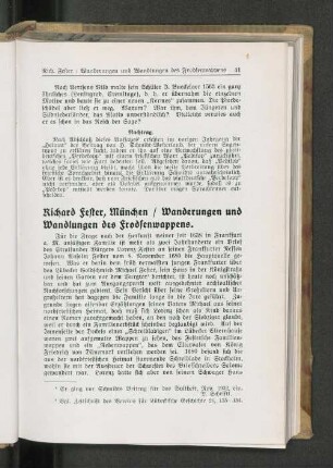 Wanderungen und Wandlungen des Frodsenwappens.