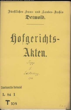 Topp, Johann Adolf zu Fromhausen gegen Kord Echterling zu Fromhausen - Schuldforderung
