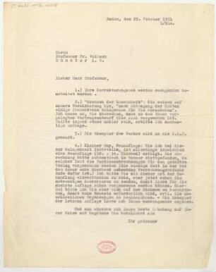 Brief an Fritz Volbach : 25.02.1931