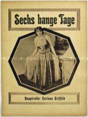 Filmprogramm zu dem amerikanischen Spielfilm "Sechs bange Tage" (Six Days)