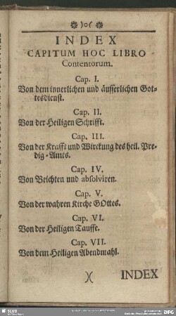 Index Capitum Hoc Libro Contentorum