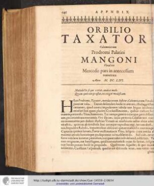 Orbilio Taxator I,