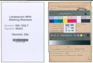Entnazifizierung Otto Gennrich , geb. 16.04.1888 (Elektromeister)