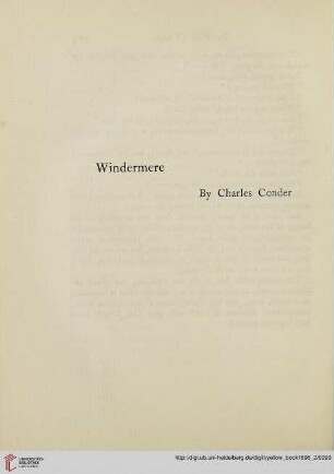 Plate: Windermere by Charles Conder