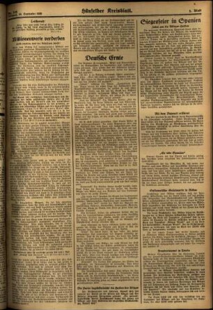 Zweite Ausgabe vom Mittwoch, den 30. September 1936.