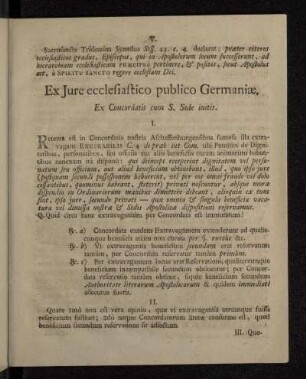 Ex Jure ecclesiastico publico Germaniæ.