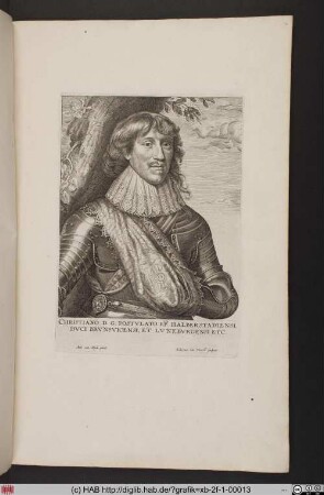 [Porträt des Herzog Christian von Braunschweig-Lüneburg; Christian, duke of Brunswick; Portret van Christiaan, hertog van Brunswijk-Wolfenbüttel]