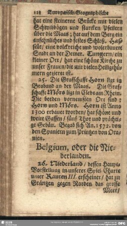 Belgium, oder die Niederlanden