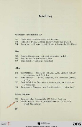 Zinn (Nr. 595-597)