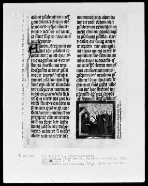 Regel des heiligen Benedikt — Szene aus der Legende des heiligen Benedikt, Folio 20recto