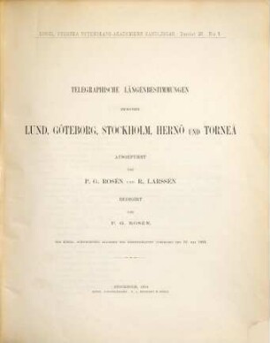 Kungliga Svenska Vetenskapsakademiens handlingar. 26. 1894/95