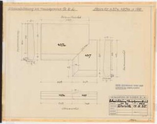 Reichsluftfahrtministerium, Berlin: Hauptgesims Q2L (Werkstein): Details 1:10