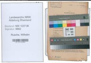 Entnazifizierung Wilhelm Rusche , geb. 07.01.1898 (Stallmeister)
