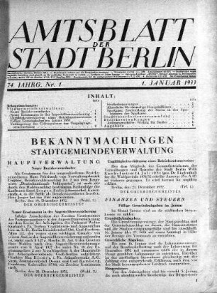 1933,1: Nr. 1, 1. Januar 1933