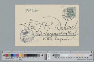 Postkarte an Ida Dehmel