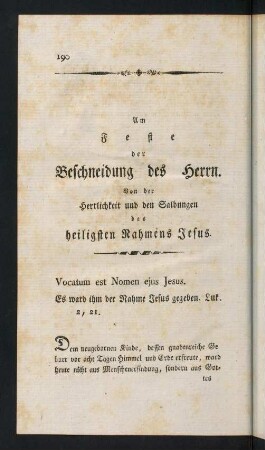 190-211, Am Feste der Beschneidung des Herrn.